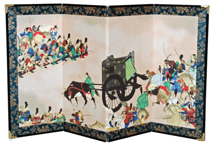 絵巻物屏風 絵巻物屏風