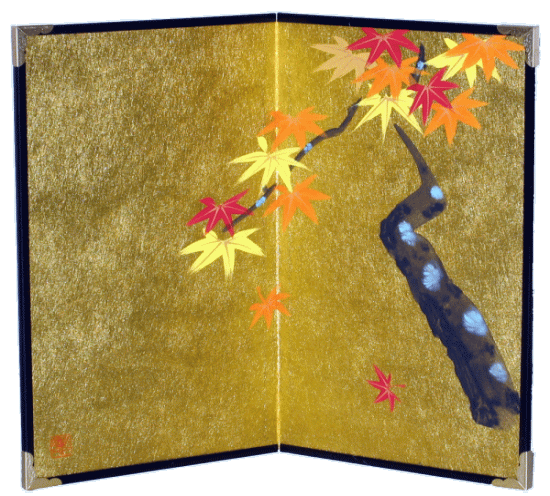 琉球美人 / ミニ屏風 】 屏風 置物 琉球屏風 骨董品